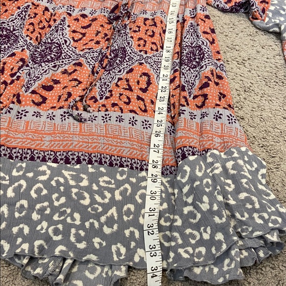 Free People Bohemian flare sleeve Multicolor Women's dress S - Picture 5 of 7